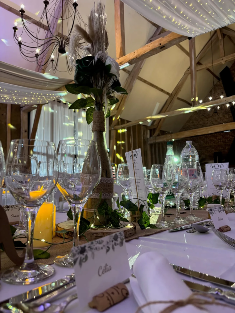 Chemin de table et décoration au naturel